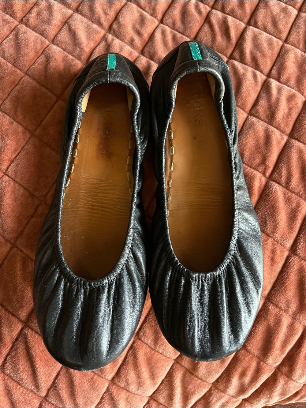 Tieks Matte Black leather ballet flats